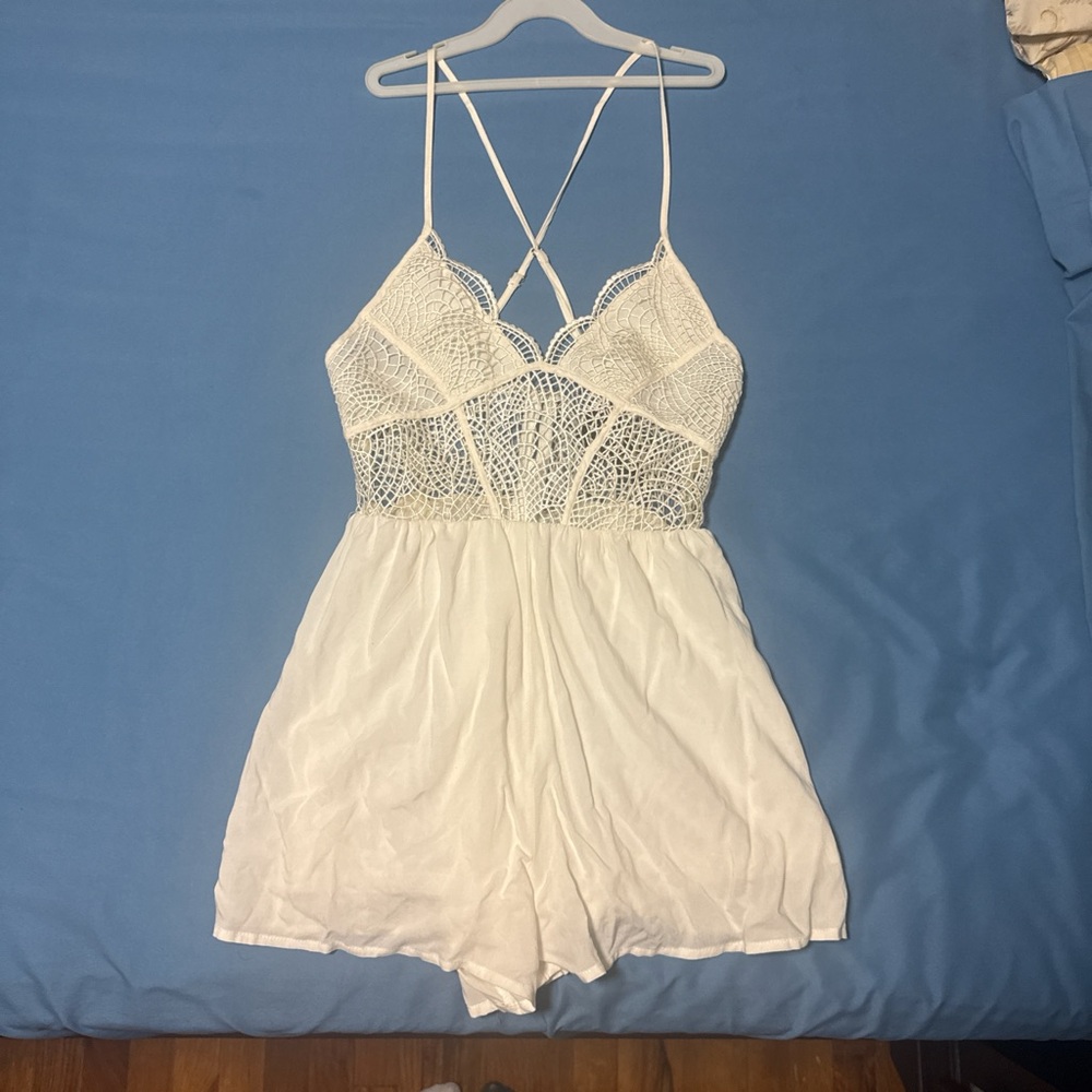 White Lace Romper
